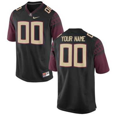 Mens Florida State Seminoles Nike Mens Customized Game Football Jersey - 2015 Black